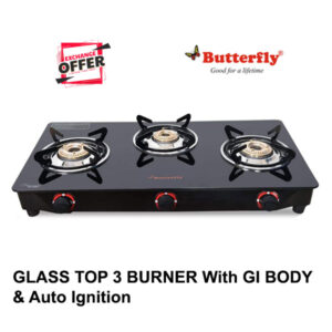 butterfly duo 2b glass top gas stove